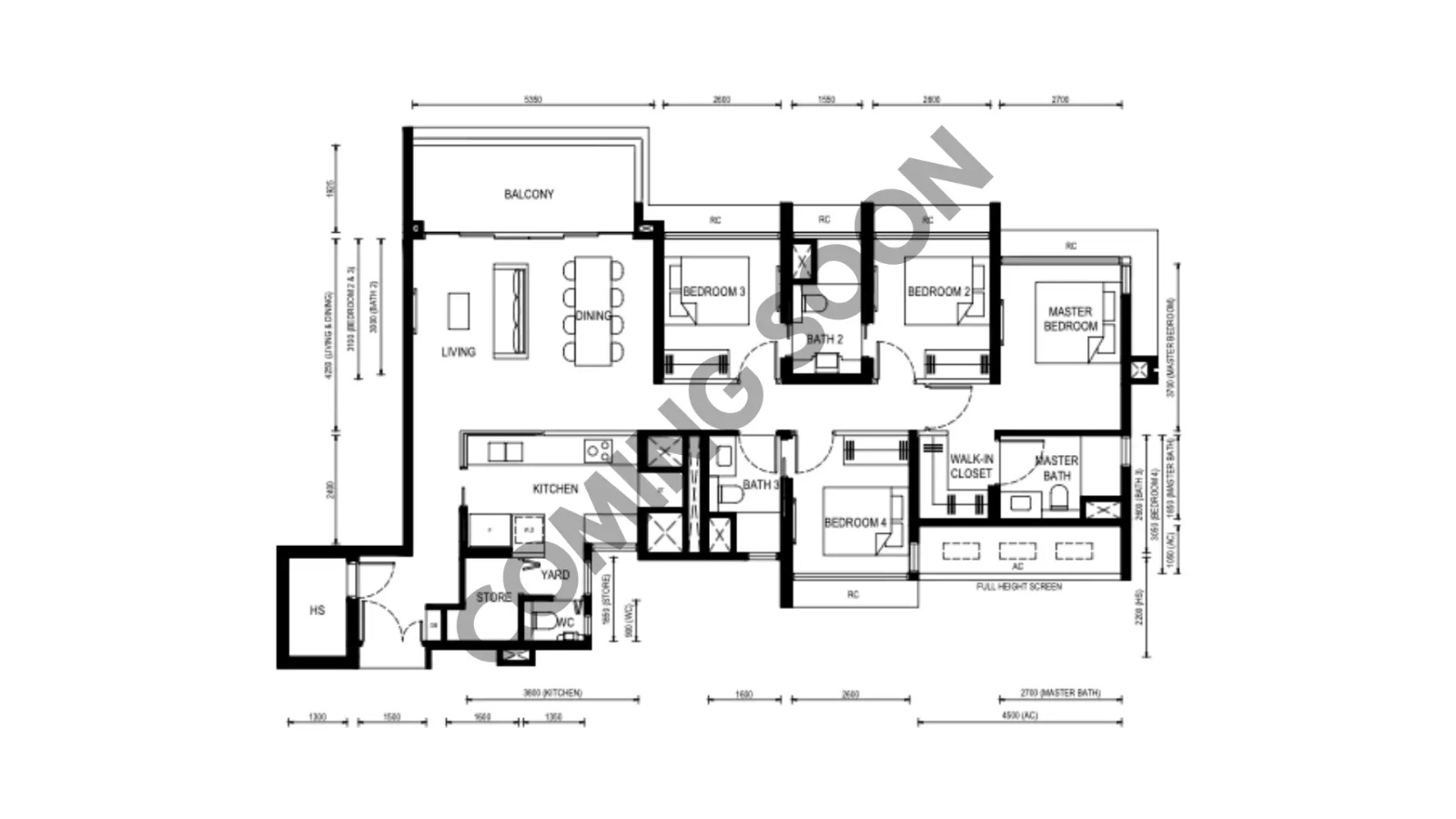 Thomson Reserve 4 Bedroom indicative floorplan